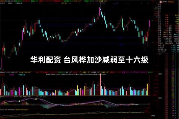 华利配资 台风桦加沙减弱至十六级