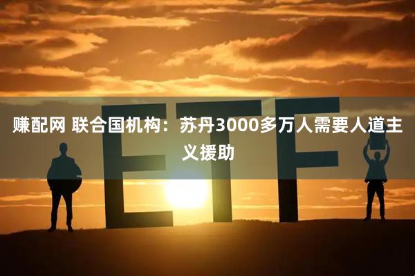 赚配网 联合国机构：苏丹3000多万人需要人道主义援助