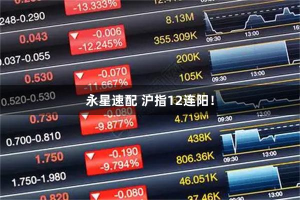 永星速配 沪指12连阳！