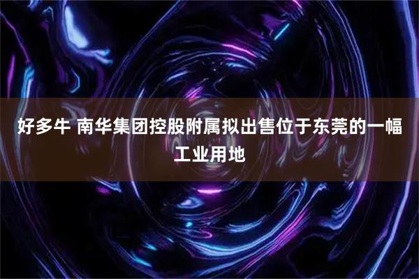 好多牛 南华集团控股附属拟出售位于东莞的一幅工业用地