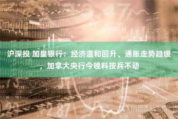 沪深投 加皇银行：经济温和回升、通胀走势趋缓，加拿大央行今晚料按兵不动